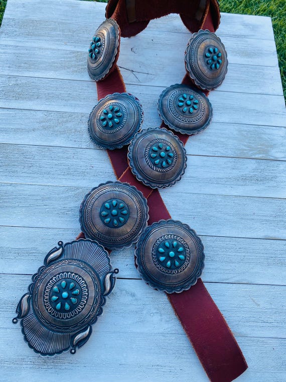 Handcrafted Vintage Brown Leather and Sterling Silver  display picture 1
