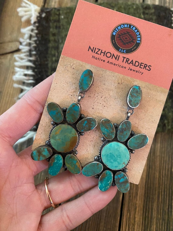 Navajo Jacqueline Silver Royston Turquoise & Ster… - image 6