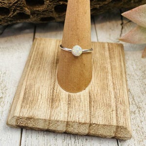 Zuni Sterling Silver & White Opal Ring