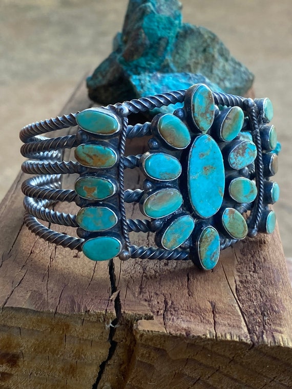 Navajo Jacqueline Silver Royston Turquoise & Ster… - image 6