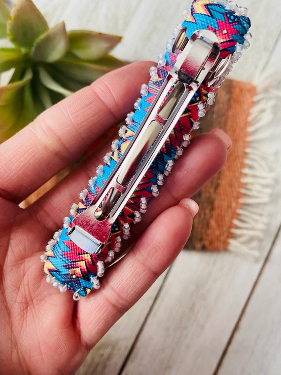 Navajo Handmade Beaded Barrette - image 6