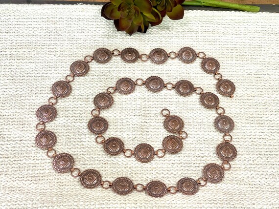 Handmade Copper Concho Belt - image 1
