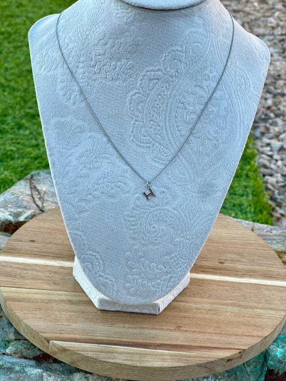 Handmade Sterling Silver Initial Chain Necklace - image 3