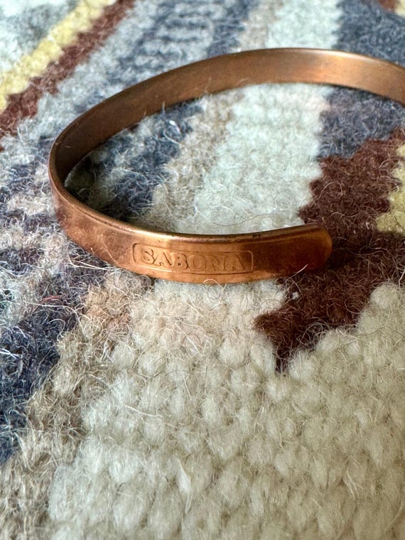 Vintage Handmade Copper Bracelet - image 3