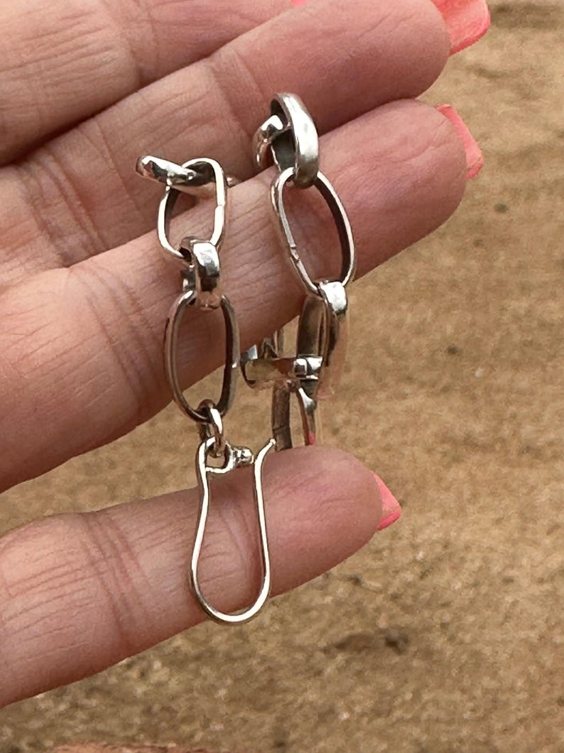 Sterling Silber Handgemachte Büroklammer Kette Bild 5