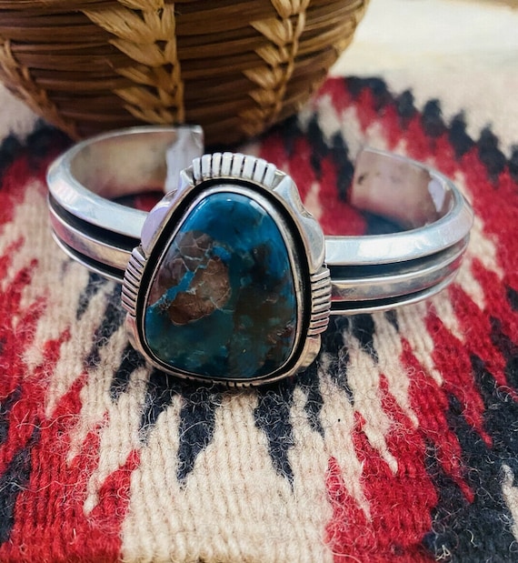 Fabulous Vintage Native American Navajo Royston Turquoise Sterling Silver Hairpins Set Old Fabulous Vintage Native American Navajo Royston Turquoise Sterling Silver Hairpins Set Old