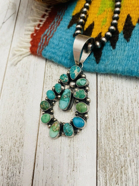 Navajo Sterling Silver & Sonoran Mountain Turquoi… - image 4