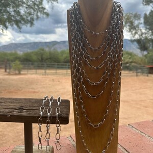 Sterling Silber Handgemachte Büroklammer Kette Bild 10