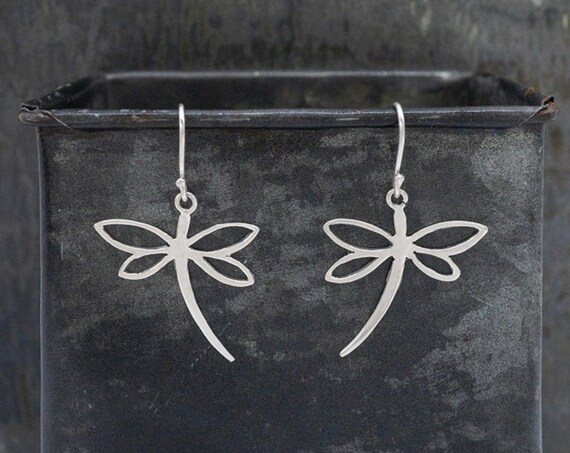 Simple Dragonfly Earring On Hook - image 1