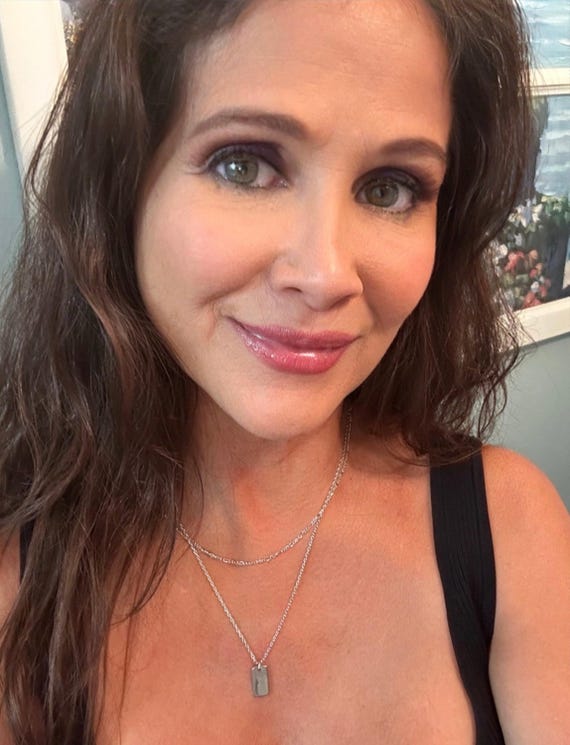 Initial Tag Layered Chain “E” Necklace - image 2