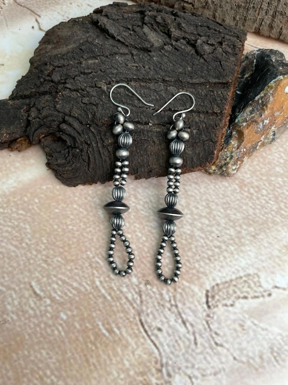 Handmade Sterling Silver Hook Dangle Earrings (9) - image 4