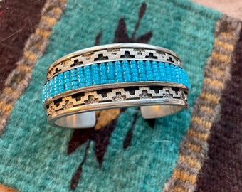 Tommy Jackson Best Vintage Tigers Eye Inlay Sterling Silver Bracelet Tommy Jackson Best Vintage Tigers Eye Inlay Sterling Silver Bracelet