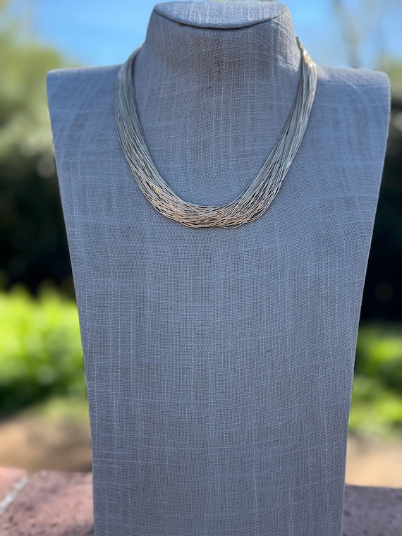 Handmade Liquid Gold 50 Strand Necklace 18"