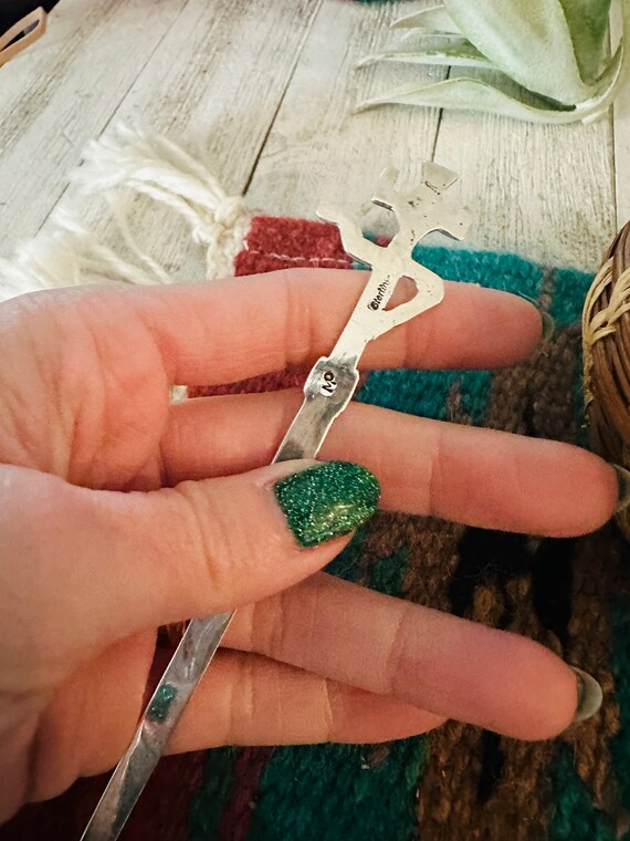 Navajo Sterling Silver Kachina Letter Opener Gem
