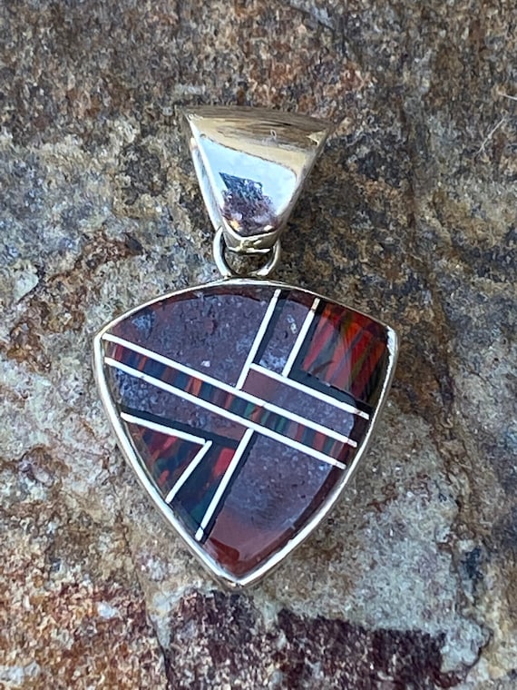 Navajo Fire Opal Pendant