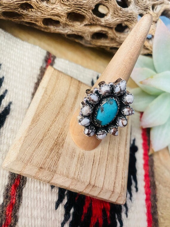 Handmade Sterling Silver, Wild Horse & Turquoise … - image 3