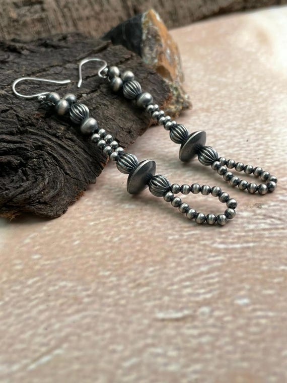 Handmade Sterling Silver Hook Dangle Earrings (9) - image 5
