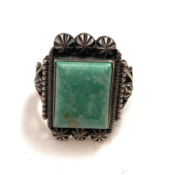 Navajo Royston Turquoise & Sterling Silver Ring S… - image 8
