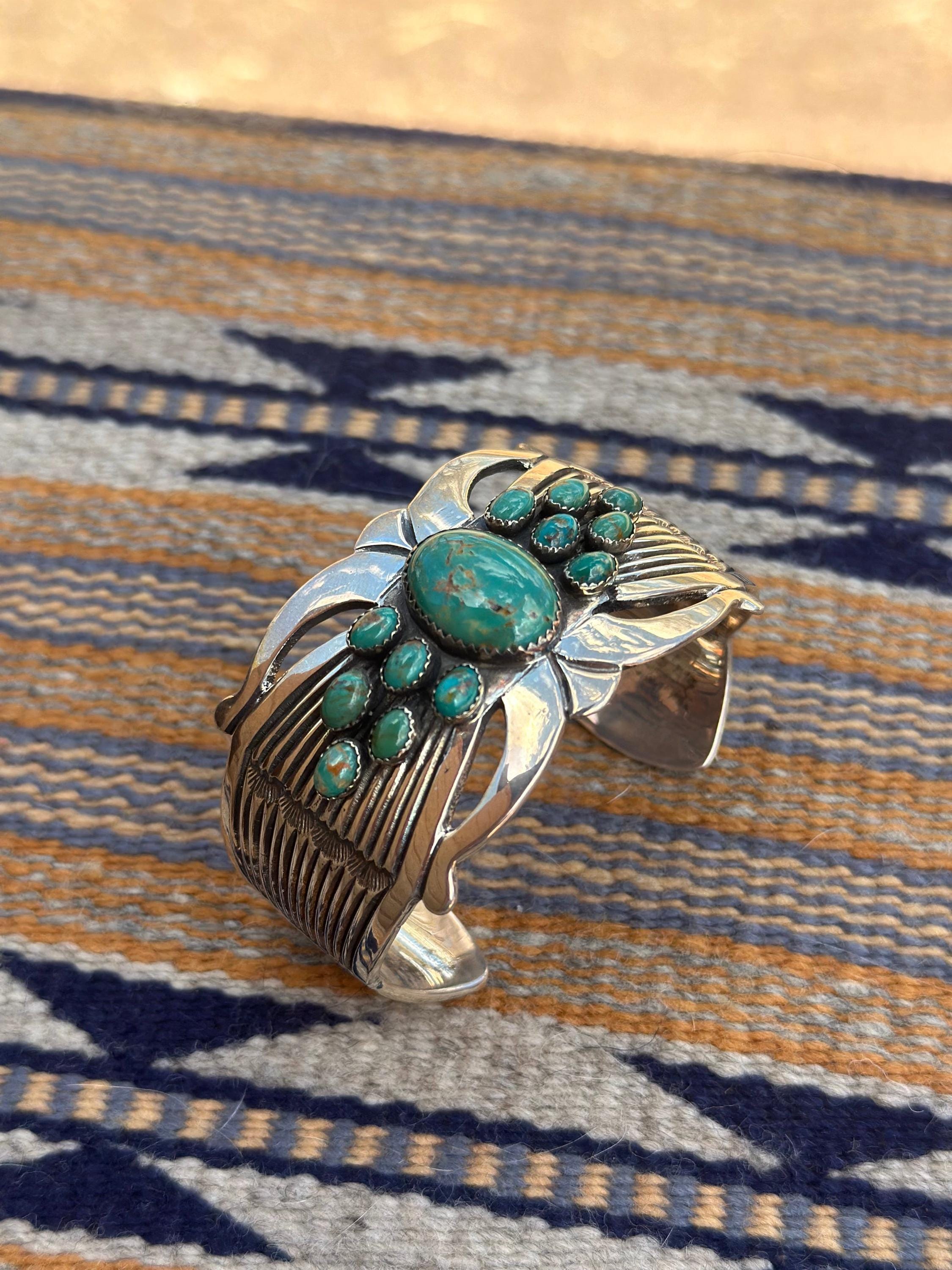 NAVAJO Rick Martinez リックマルティネス ターコイズバングル Navajo Rick Martinez - Etsy