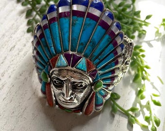 Reserved Allen Chee Native American Navajo Dazzling Multi Colored