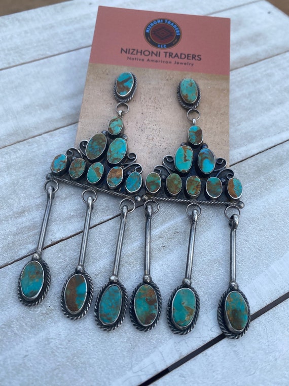 Navajo Jacqueline Silver Royston Turquoise & Ster… - image 6