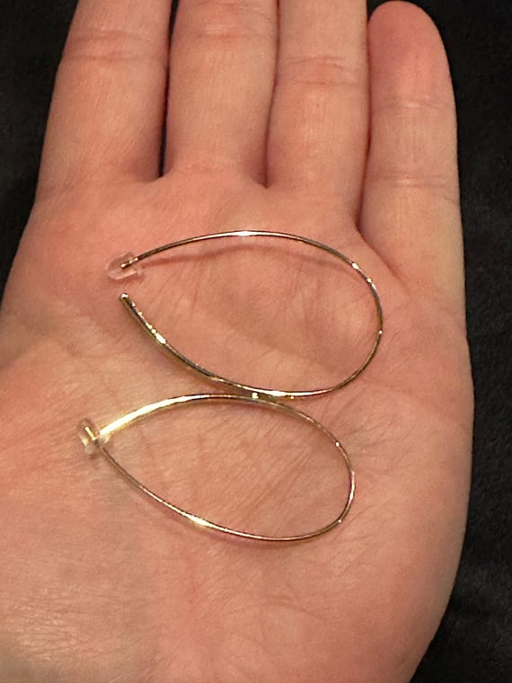 Delicate Gold Plated Threader Hoop Earrings - image 4