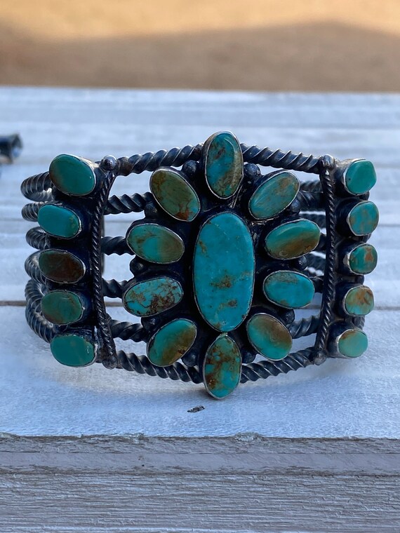 Navajo Jacqueline Silver Royston Turquoise & Ster… - image 2