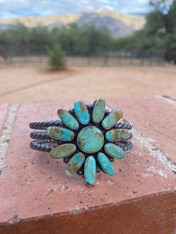 Navajo Jacqueline Silver Royston Turquoise & Ster… - image 7