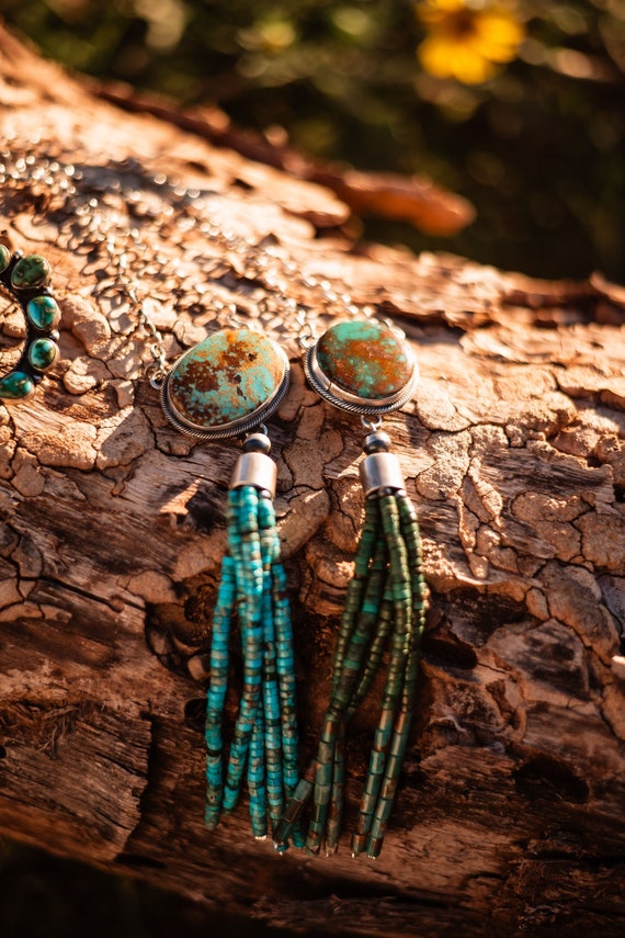 Exquisite Native American Navajo Honeybee Jasper Sterling Silver Earrings Exquisite Native American Navajo Honeybee Jasper Sterling Silver Earrings