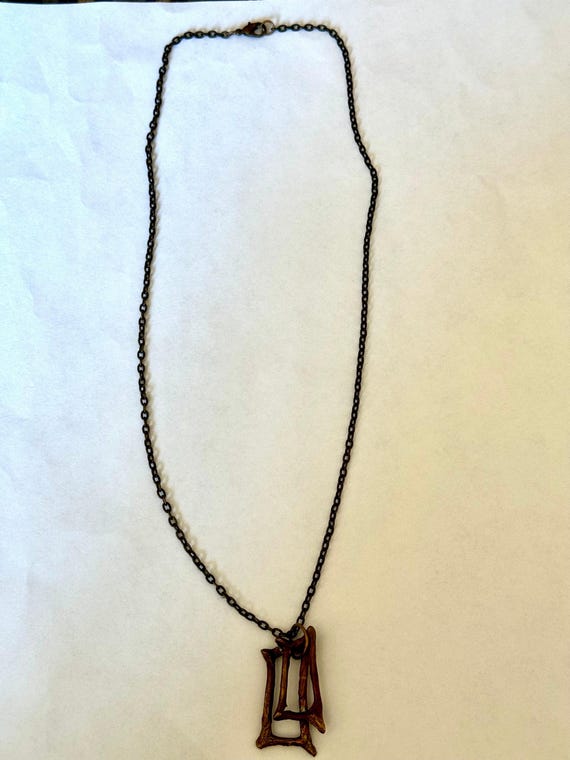 Vintage Handmade Copper Necklace - image 4