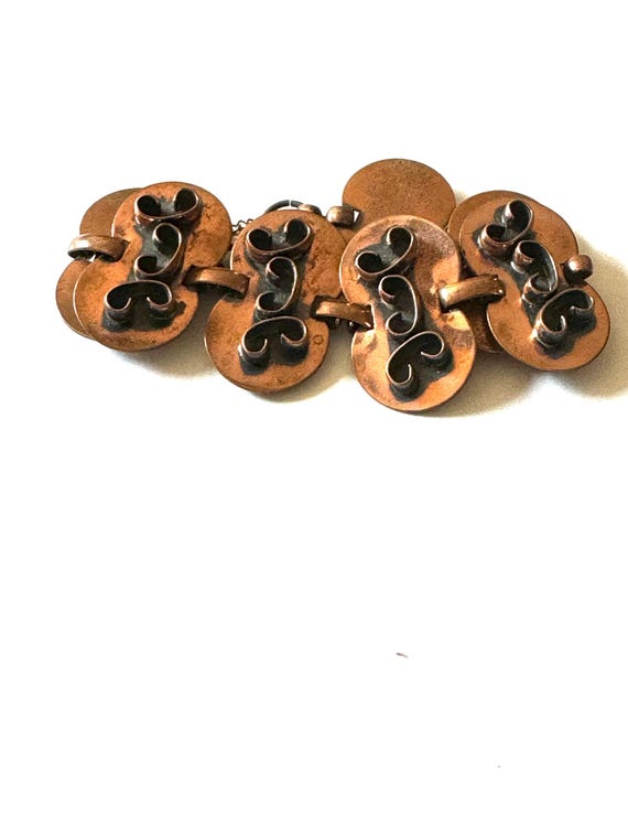 Vintage Handmade Copper Bracelet - image 5