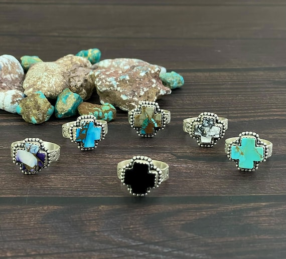 Handmade Sterling Silver White Buffalo, Black Onyx, Golden Ice