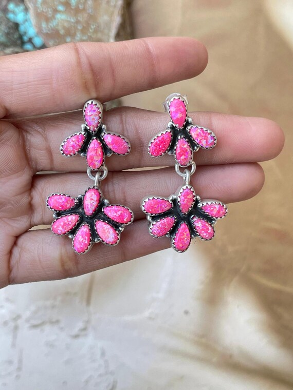 Handmade Sterling Silver Dangle Earring - image 2