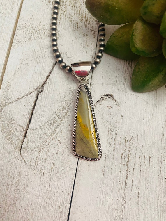 •BUMBLEBEE JASPER• Navajo silver ring - size 10.5