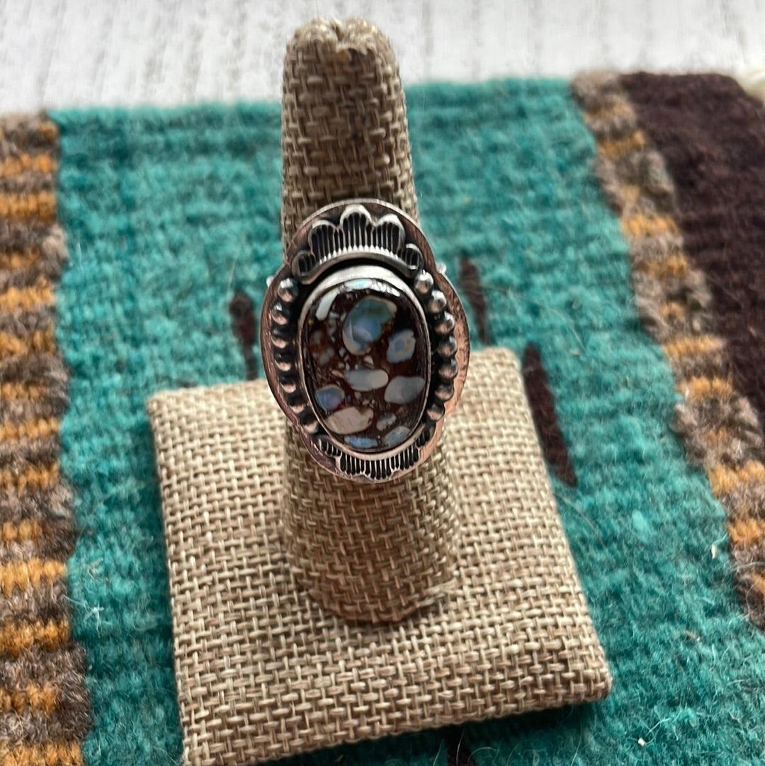 Navajo Turquoise & Sterling Silver Ring Size 7.5 Signed - Etsy
