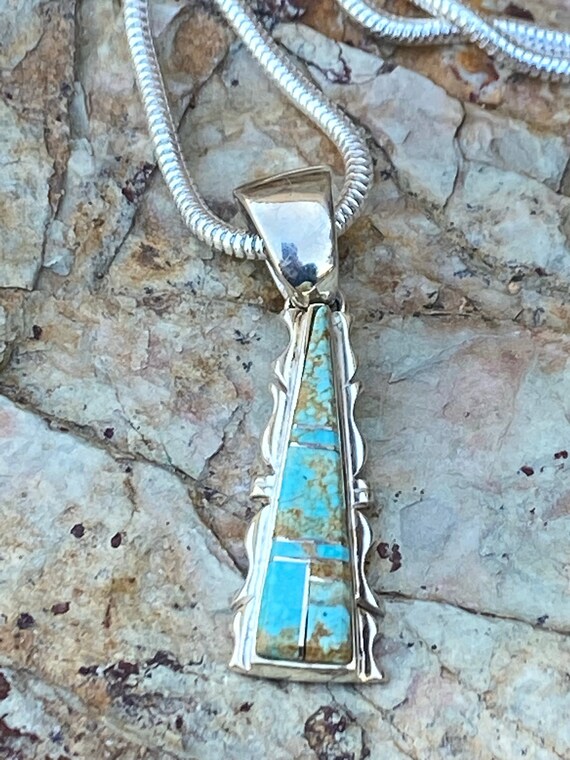 Turquoise 8 Jagged Pendant - image 2