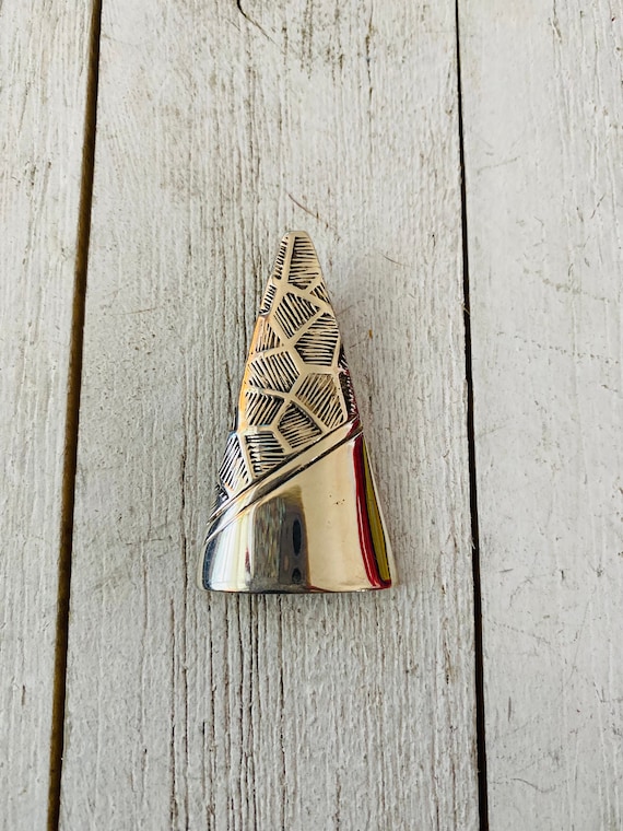 Navajo Hand Stamped Sterling Silver Brooch