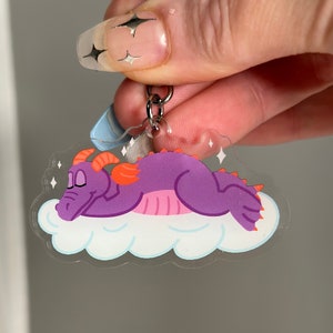 Figment keychain/ Disney parks keychain/ sleeping figment dragon