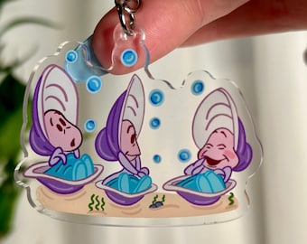 Young oyster babies keychain/ Alice in Wonderland keychain/ Disney parks / acrylic keychain