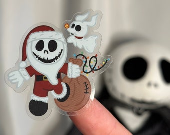 Santa Jack sticker / Disney Christmas Sticker / planner, journal, phone / zero Sticker / nightmare before Christmas sticker