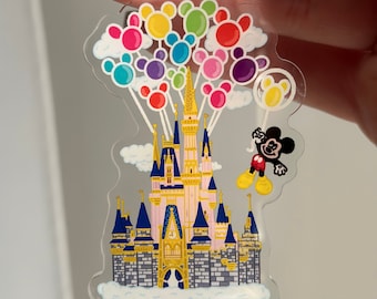 Disney world Castle keychain/ Mickey and Mickey balloons acrylic keychain/ Disney parks keychain / Mickey / bag charm/ acrylic keychain