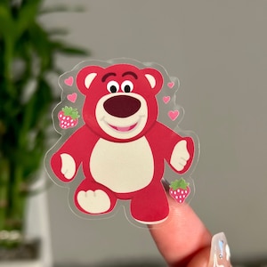 Lotso sticker / Toy Story tumbler sticker / clear transparent sticker / Disney world sticker / planner, journal, water bottle sticker ,