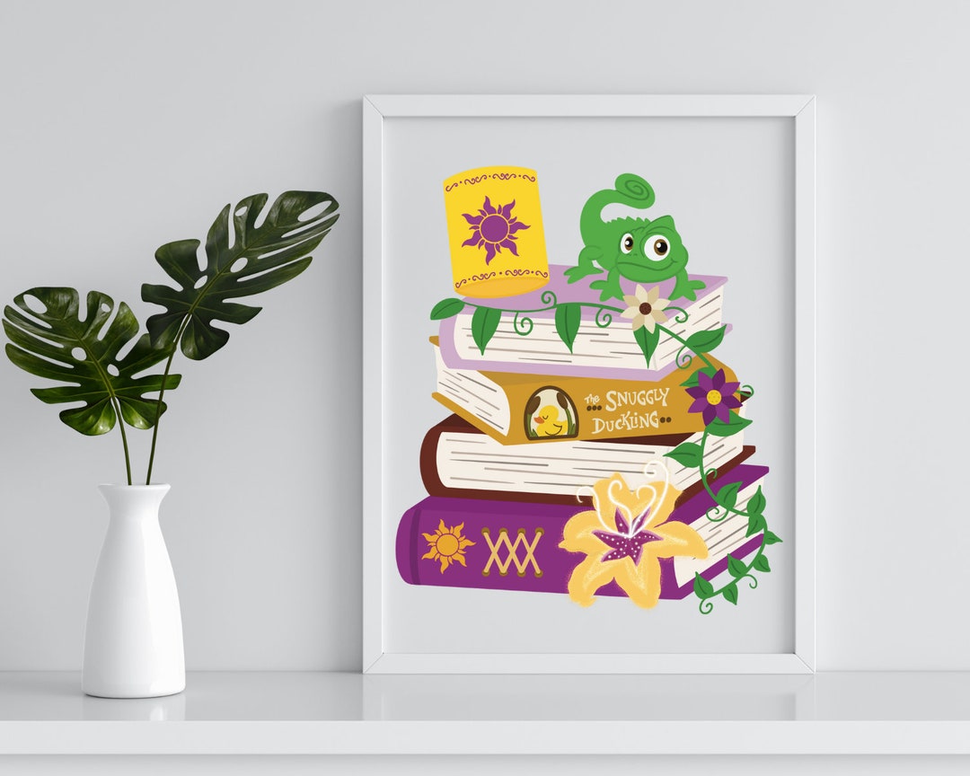 Tangled Art Print / Pascal / Disney Theme Home Decor - Etsy