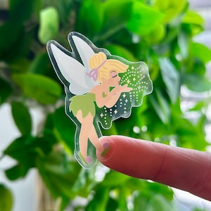 Tink blowing pixie dust sticker / tinker bell sticker / peter pan/ phone, scrapbook, journal stickers