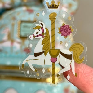 Carousel Horse Sticker / Disney parks sticker / cell phone sticker / laptop, notebook, journal decal