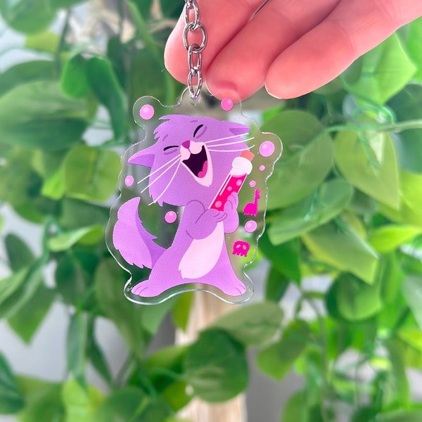 Yzma kitty acrylic keychain / cute accessories / Disney theme accessories