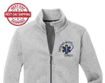 Personalized EMS Jackets for Women - Custom Embroidered First Responder, Paramedic, EMT Apparel, Gift for Emergency Medical Services