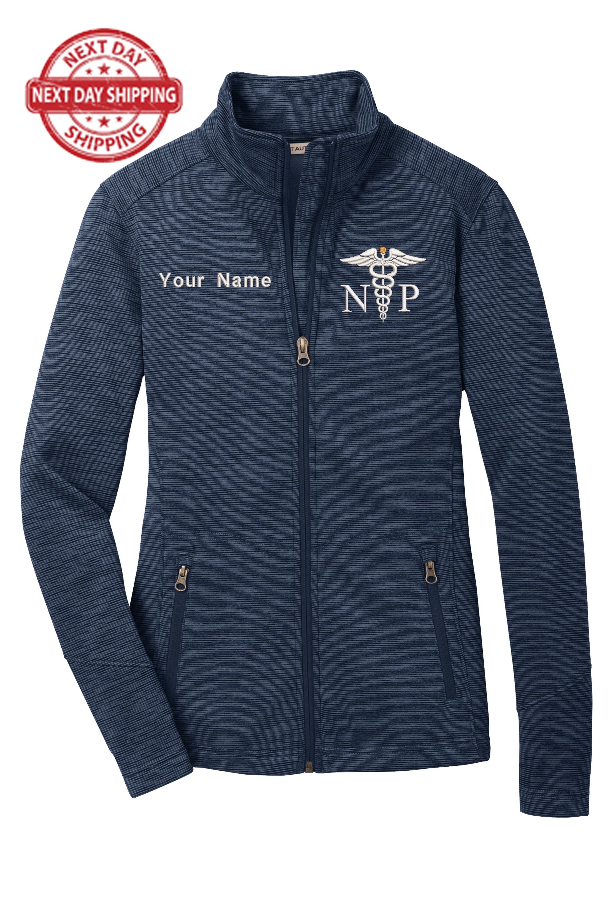 Nurse Practitioner Custom Embroidery Female Jacket. Female