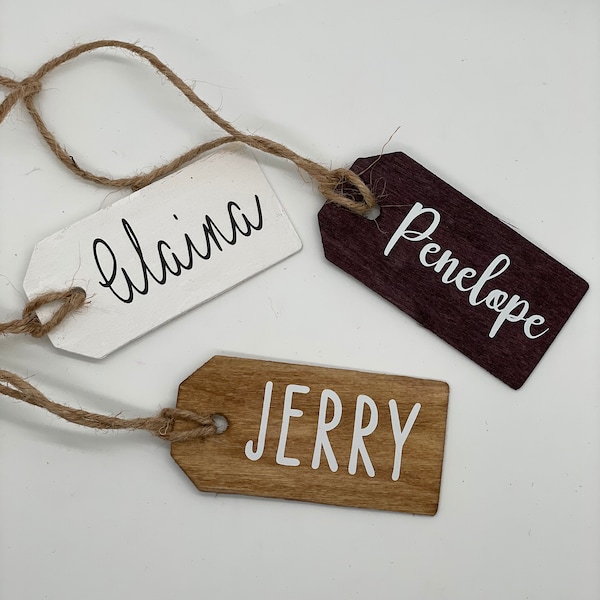 Mini Wooden Name Tags