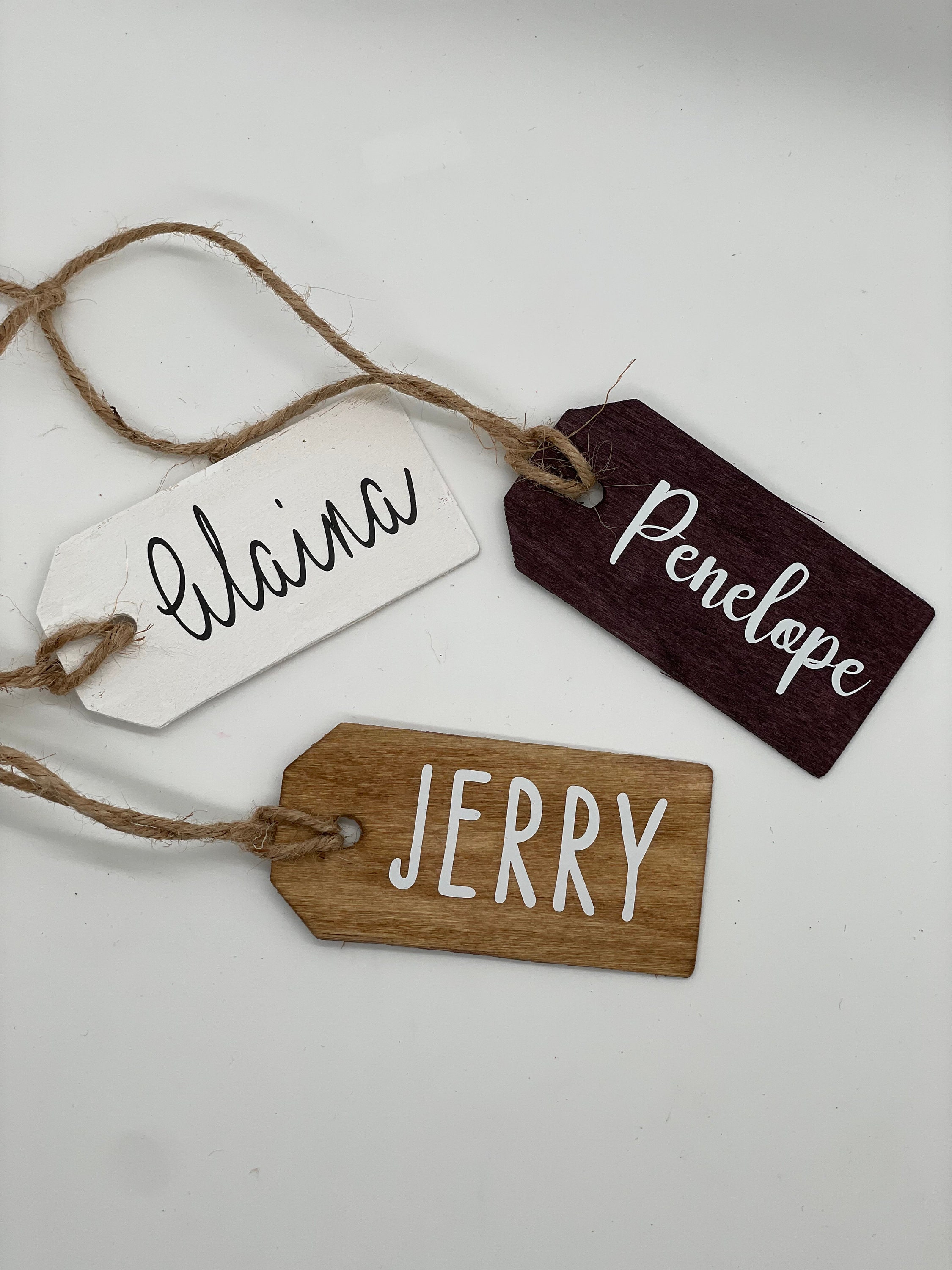 Mini Wooden Name Tags Etsy